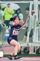 女子やり投げ　１年の上田（帯三条）Ｖ、植松（幕別清陵）３位、女子ハンマー青木（幕別清陵）制す　道高体連陸上第１日 16