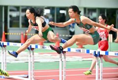 女子やり投げ　１年の上田（帯三条）Ｖ、植松（幕別清陵）３位、女子ハンマー青木（幕別清陵）制す　道高体連陸上第１日 23