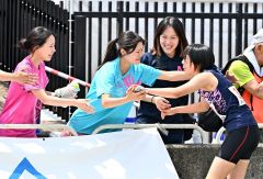 女子１００メートル　旭川志峯（共栄中出）の山崎３連覇　女子砲丸は幕別清陵・佐藤準優勝　道高体連陸上第２日 15