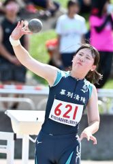 女子１００メートル　旭川志峯（共栄中出）の山崎３連覇　女子砲丸は幕別清陵・佐藤準優勝　道高体連陸上第２日 19