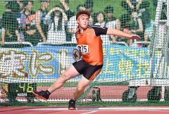 【男子円盤投げ決勝】２投目で４１メートル２３を投げた脇坂理希（白樺学園）