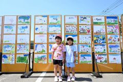 幼児描いた牛の絵１４２点　ホクレンみなみ野ＳＳに展示