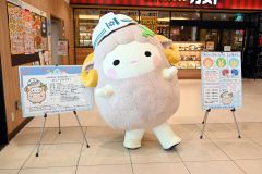 北海道建設部・建設産業応援キャラクターの「めぇーぷる」も登場した