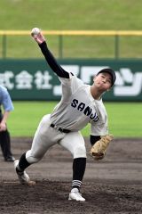 【Ａブロック準決勝・白樺学園―帯三条】帯三条は４回から２番手の嶋野誠一郎がマウンドに上がり白樺打線を９回まで無失点に抑えた