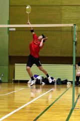 男子シングルス１部優勝の奥田拓也