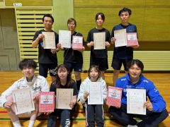 混合ダブルス各部の優勝ペア