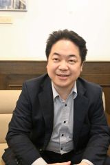 福崎所長が転任あいさつで来社 2