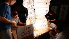 製作が進む行燈