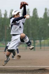 【決勝・帯大谷―とわの森三愛】五回途中から２番手で登板し、相手打線を無失点に抑えた帯大谷のエース手塚仁菜（チーム提供）