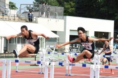 男子１１０㍍障害予選３組