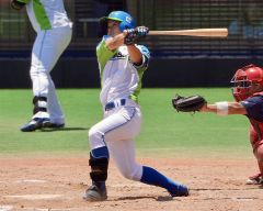 【東京都二次予選１回戦・セガサミー―ＣＬＵＢ　ＲＥＢＡＳＥ】セガサミーの宮浦柚基は８回２死に代打で出場した