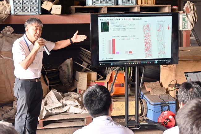 ドローン×ＡＩの小麦穂数計測、異形検出システムの公開試験　ヤマチュウ