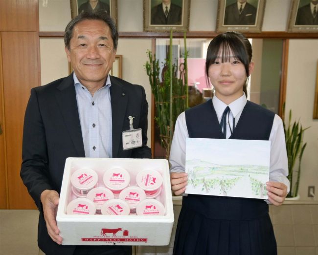 池田中３年米川さんの絵　ふるさと納税の封筒に採用