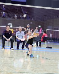 【女子Ｂグループ・決勝】持ち味の体力を武器に最後まで奮闘して準優勝した帯広栄少年団の松岡祐乃