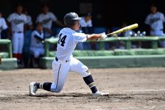 【１回戦・帯大谷―帯北】帯北は８回２死で大谷誓が左中間に本塁打を放ち３－６と追い上げる