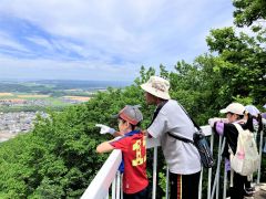 元気よく登山道を駆け上がり、夏山の森林浴を満喫した