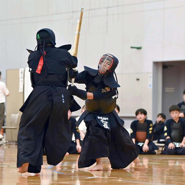 加賀谷Ｖ　女子は宮野下　団体は男子が一心会、女子柳町少　剣道全十勝夏季中体連