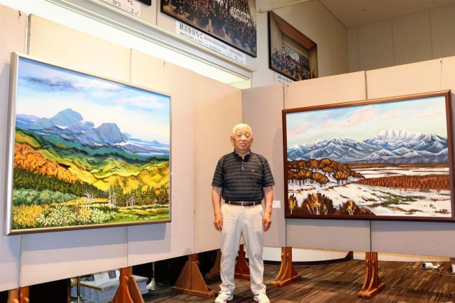 油彩画展「令和の作品たち」を開催中　清水の村上俊彦さん