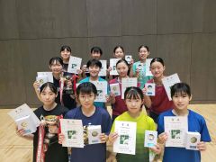 女子個人戦の上位入賞者