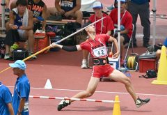 【男子やり投げ予選】上位１２人に届かず予選敗退した清水佑真（帯柏葉）