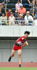 【男子やり投げ予選】上位１２人に届かず予選敗退した清水佑真（帯柏葉）