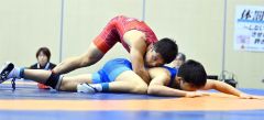 帯北ベスト１６　２人欠き５階級で健闘　男子学校対抗戦　インターハイレスリング