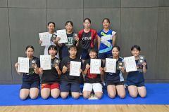 １部女子ダブルスの上位者
