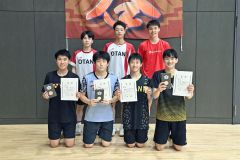 １部男子シングルスの上位者と推薦選手