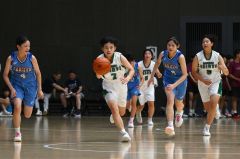 女子準々決勝・帯西陵―大沼岳陽・七飯（金野和彦撮影）