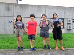 「帰国」した子どもたち（大樹町教委提供）