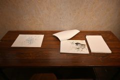 展示している２冊のドローイング集
