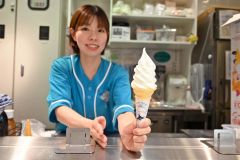 ３年連続入賞の「ジャージーソフトクリームミルキー」。ジャージー牛乳の濃厚な味わいが特徴
