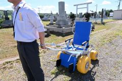 池田共同墓地に導入された「ジャリスター」