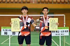 澤田（明星小出）別格プレーで春夏連覇　全国高校バドミントン男子複