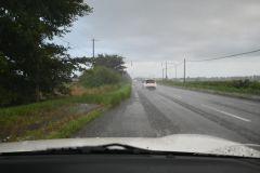 士幌町では午後６時過ぎ、前が見えなくなるほどの大雨が降った（１２日午後６時１５分ごろ、北村里沙撮影）