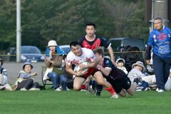 「ラグビーリーグ」の日本代表の国際試合は、今年も１０月に広尾で開かれる（昨年の試合から。須貝拓也撮影）