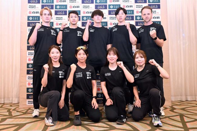 【写真】パシュート新隊列、五輪金メダル奪還へ試行錯誤　スピードスケートｔｅａｍ　ＧＯＬＤが練習公開