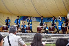 ばちさばきに目を奪われて―。士幌高原太鼓愛好会の迫力ある演奏に会場が沸いた