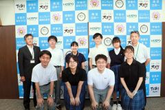 和歌山県串本町に派遣される大樹高校・大樹航空宇宙ボランティアサークルの生徒ら（船水よう子通信員撮影）