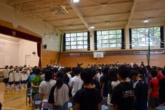 全員が歌い上げた地球星歌が響き渡る体育館