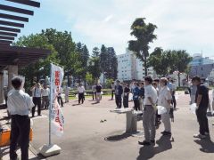 帯広開発建設部など道路管理者が清掃活動 2