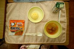 防災の日に提供された学校給食メニュー