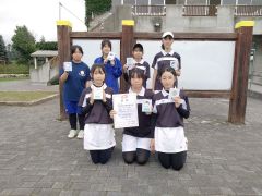 女子団体戦準優勝の帯八