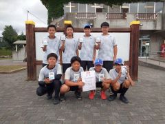 男子団体戦準優勝の帯南町