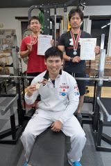 大道が９連覇　澤内２位、山口３位　ベンチプレス道選手権
