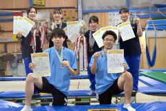 幕別フーニが女子団体Ｖ　佐々木３冠　道トランポリン選手権