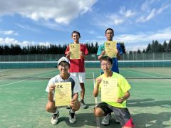 伊藤・水戸組Ｖ　女子は池田・三浦組　池田は単複２冠　高体連十勝支部新人ソフトテニス 21
