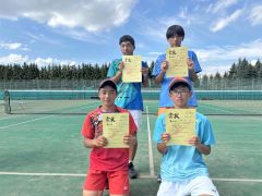 伊藤・水戸組Ｖ　女子は池田・三浦組　池田は単複２冠　高体連十勝支部新人ソフトテニス 23
