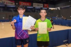 谷沿（札内中）３位で２年連続全国へ　小林（音更中）はベスト８　道卓球選手権カデットの部