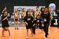卓球Ｔリーグ女子・木下アビエル（ＡＫ）―トップおとめピンポンズ名古屋戦（金野和彦撮影）
